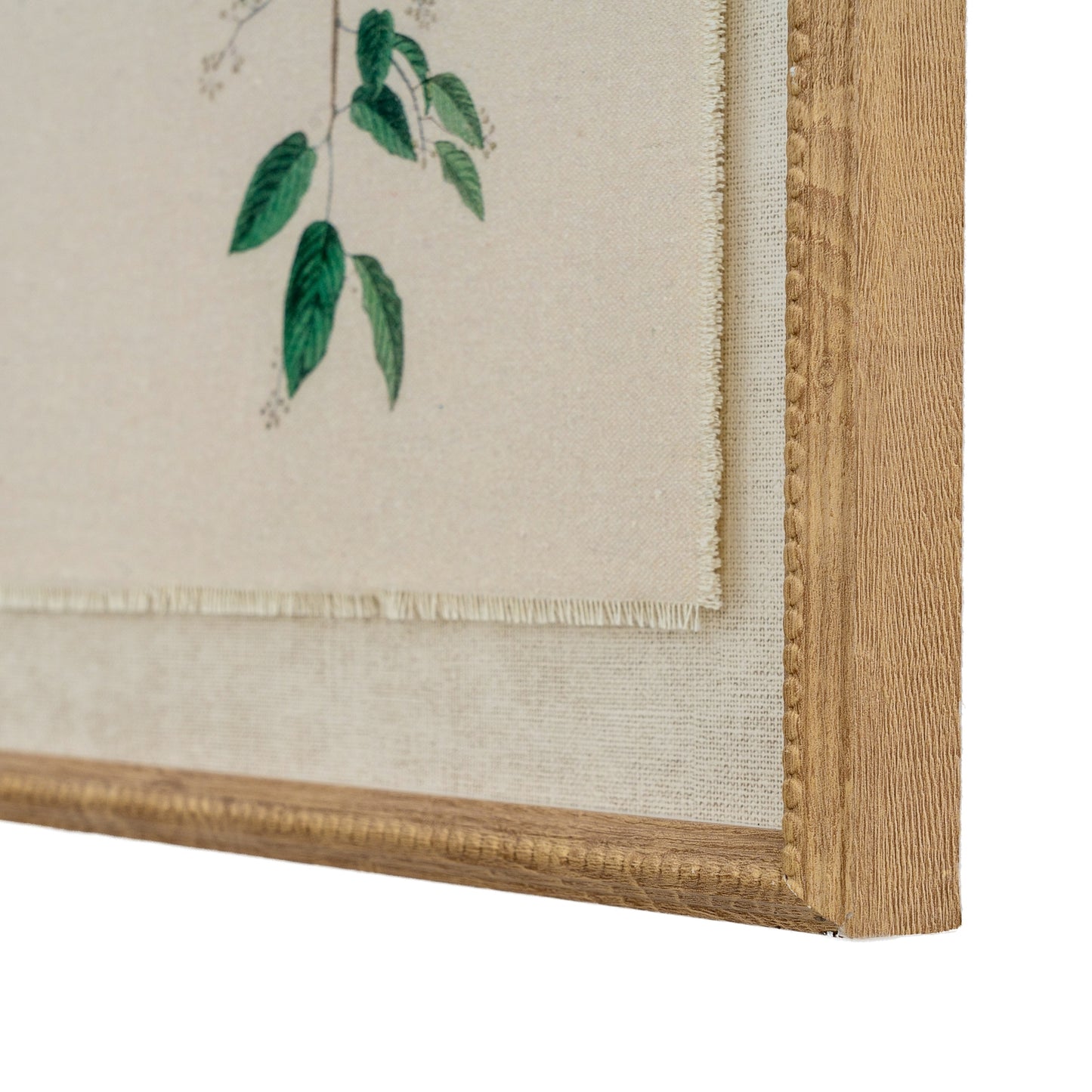 Flora & Fauna Collection Chickadees On Linen In Beaded Frame - Luxe Home Comforts