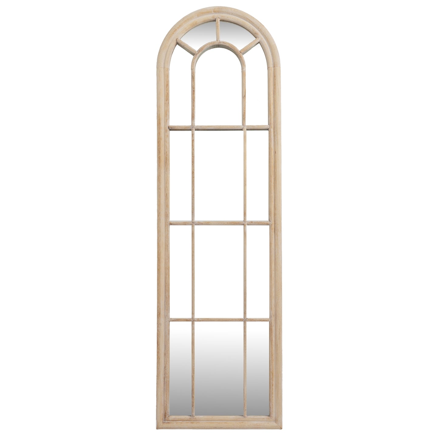 Washed Wood Tall Arched Mirror