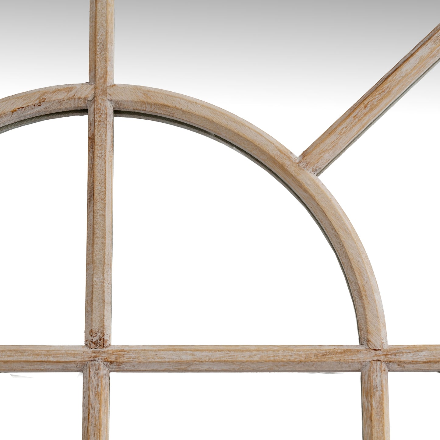 Washed Wood Arched Mirror