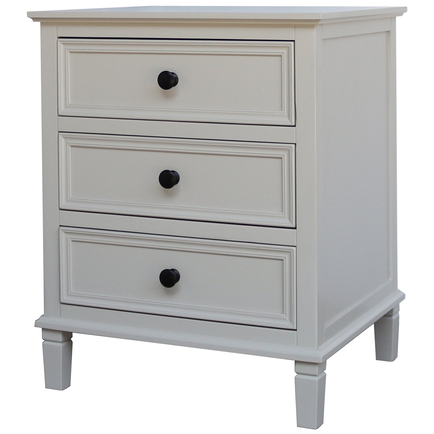 Belmont Collection 3 Drawer Bedside Table - Luxe Home Comforts