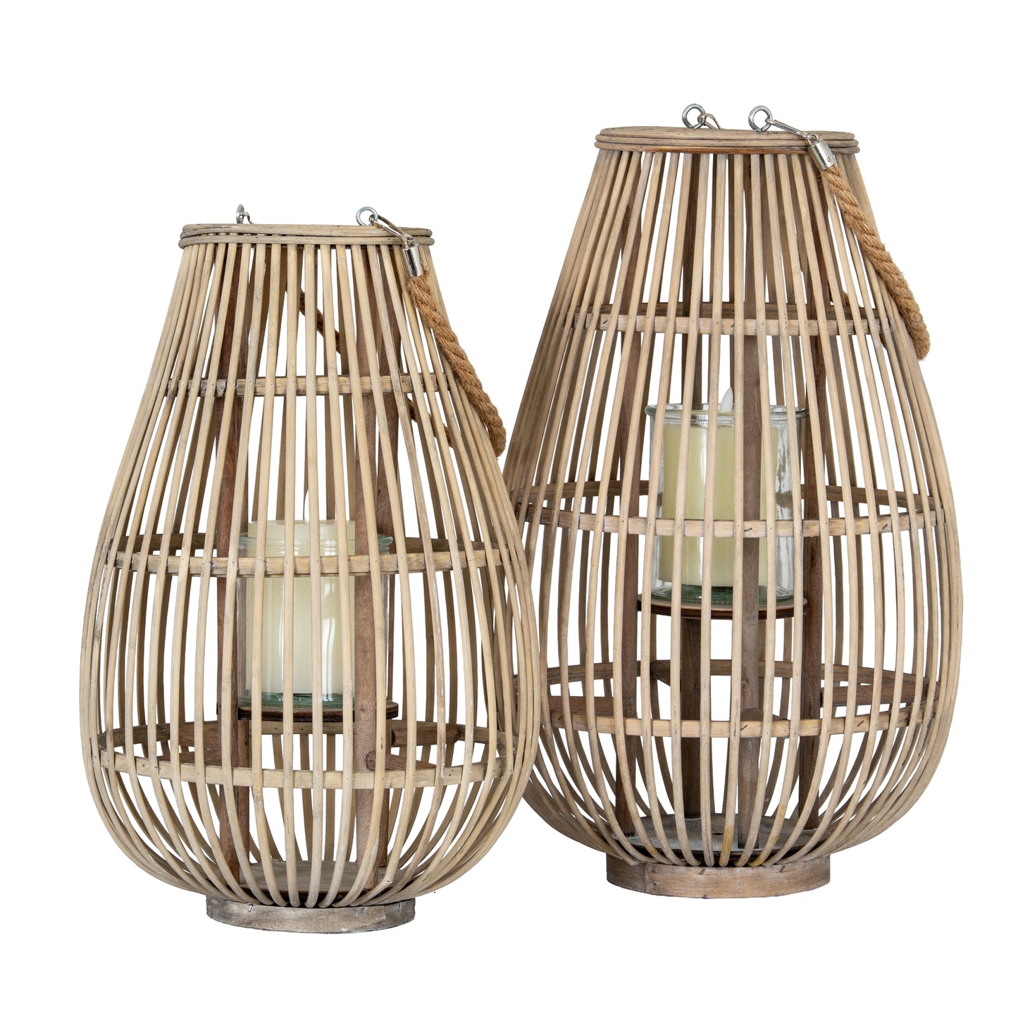 Large Ellipse Lantern With Glass Holder