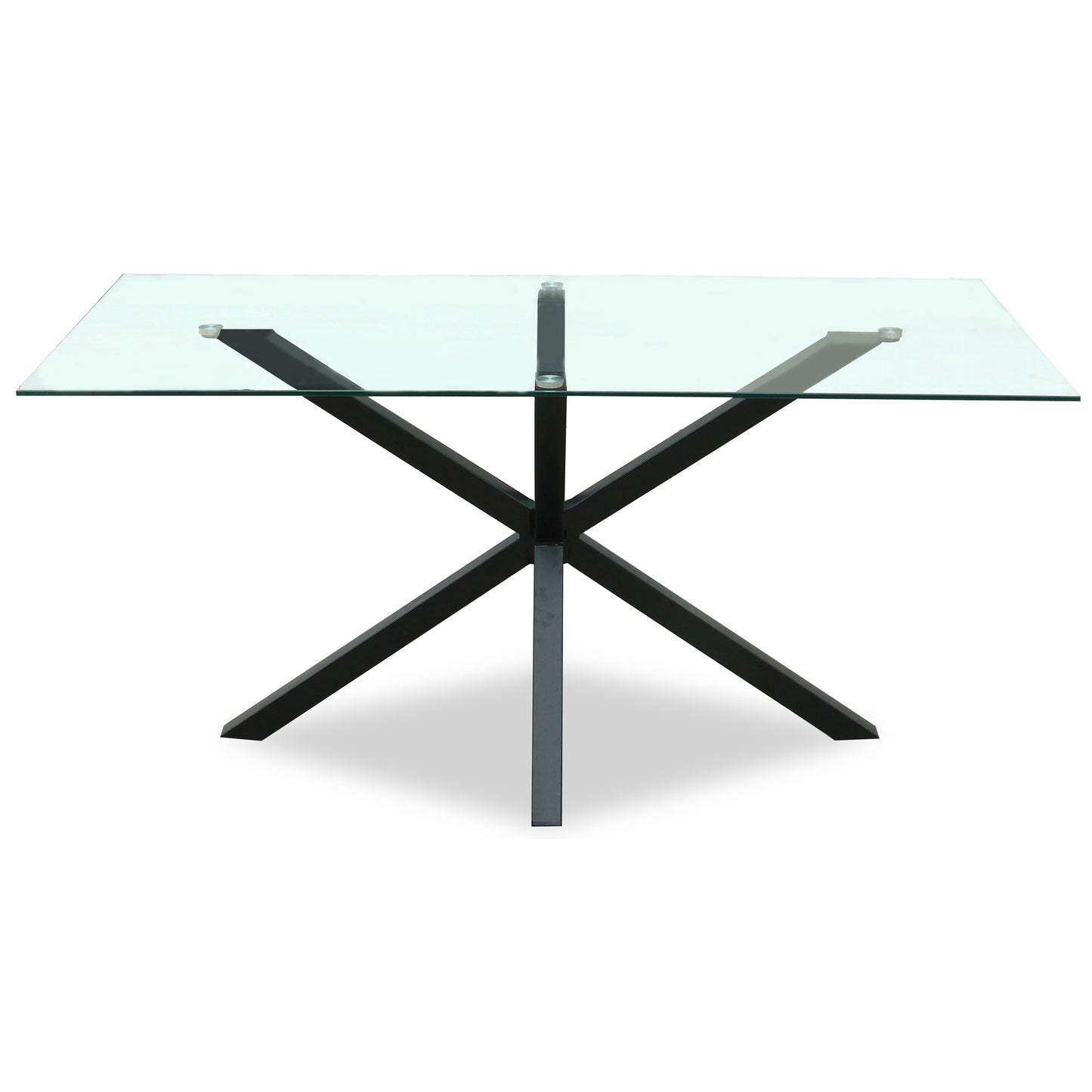 Monza Rectangular Glass Dining Table - Luxe Home Comforts