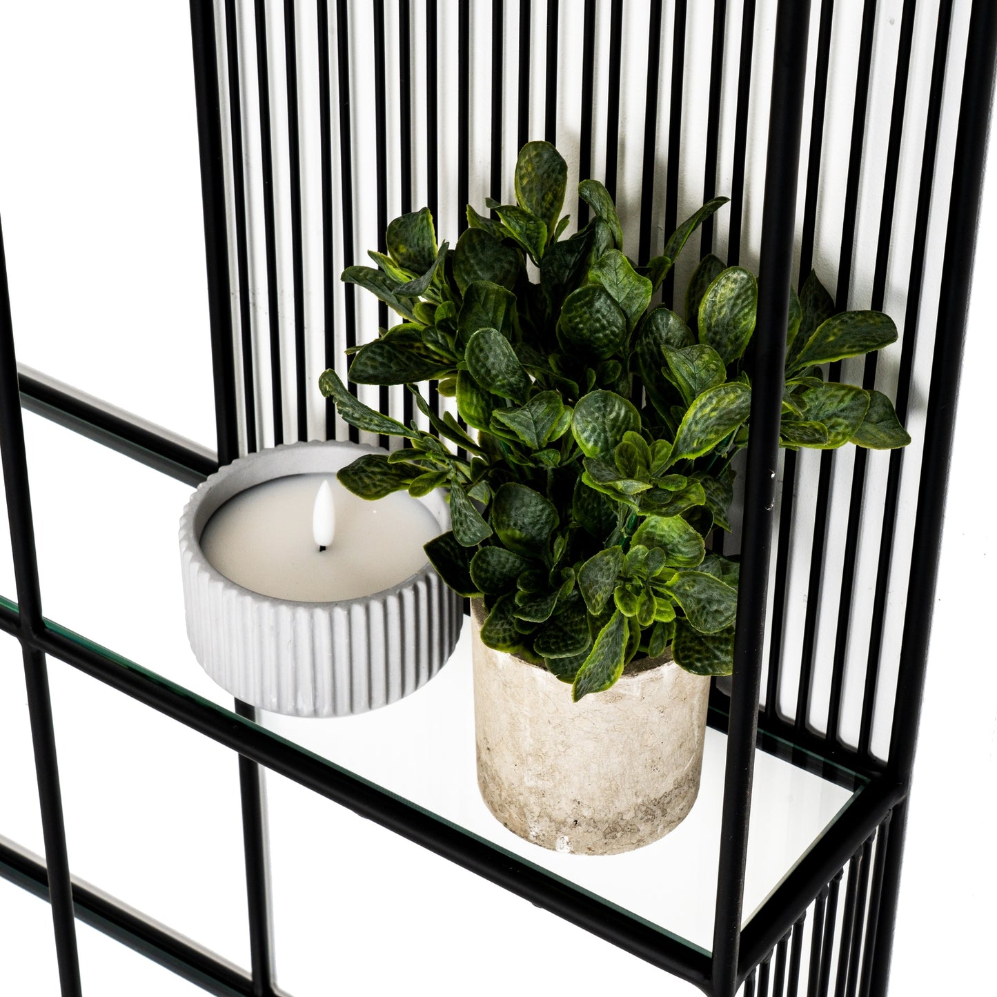 Axis Shelf Unit With Glass Shelves - Luxe Home Comforts