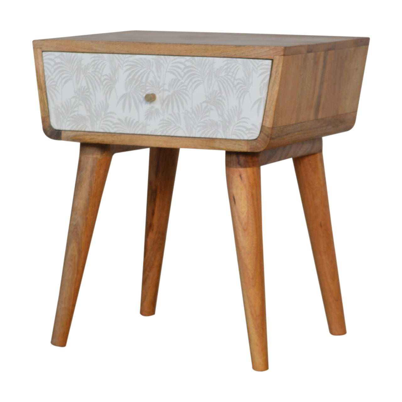 White Trape Bedside Table