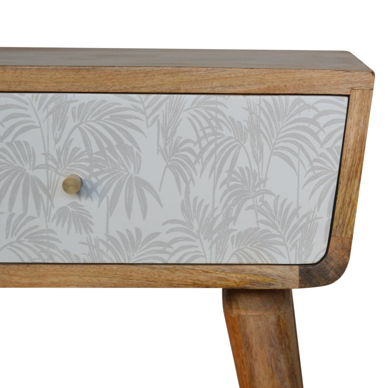 White Trape Bedside Table