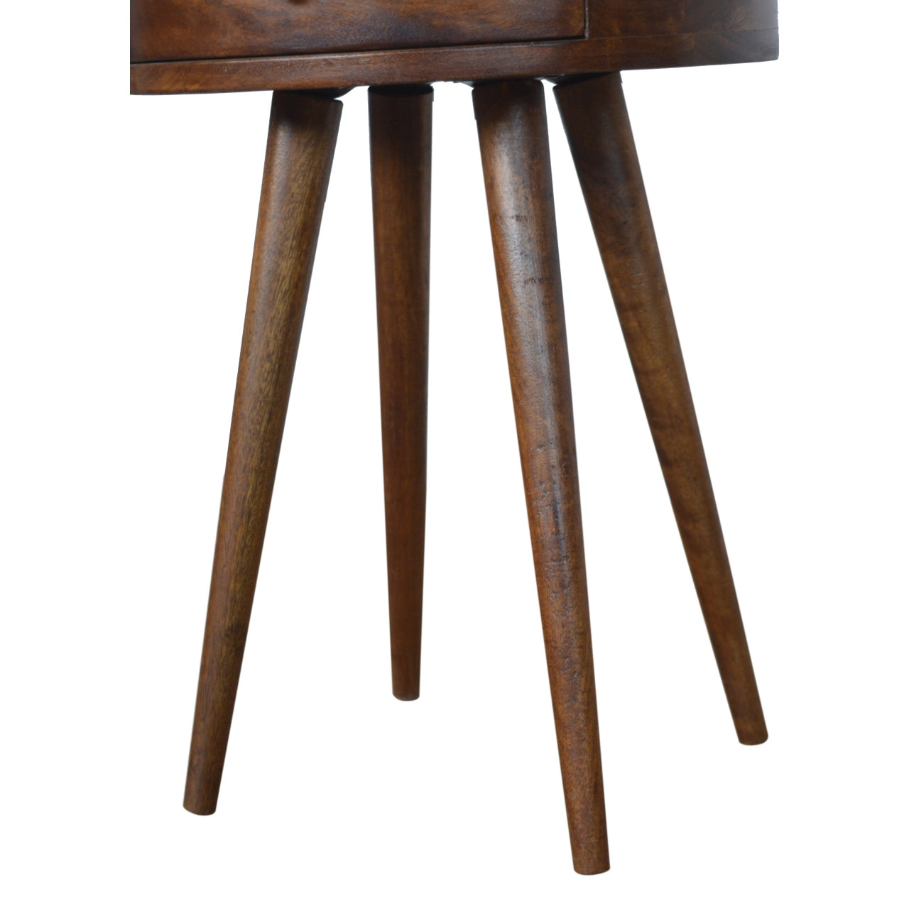 Nordic Chestnut Circular Bedside Table