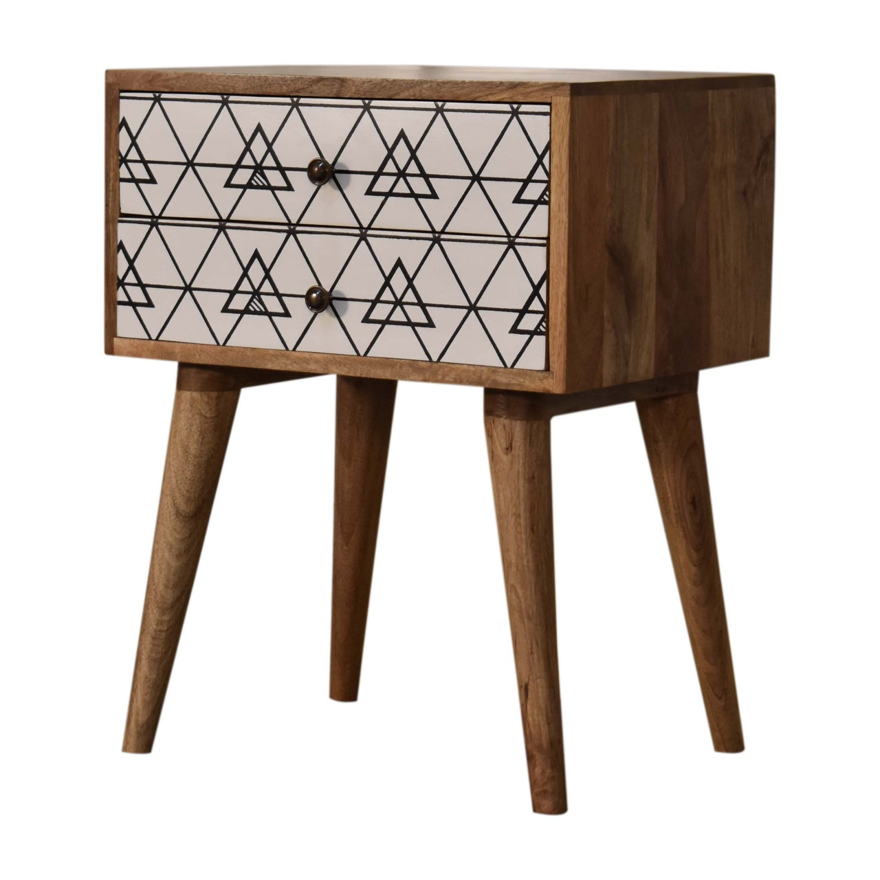 Triangular Printed Bedside Table