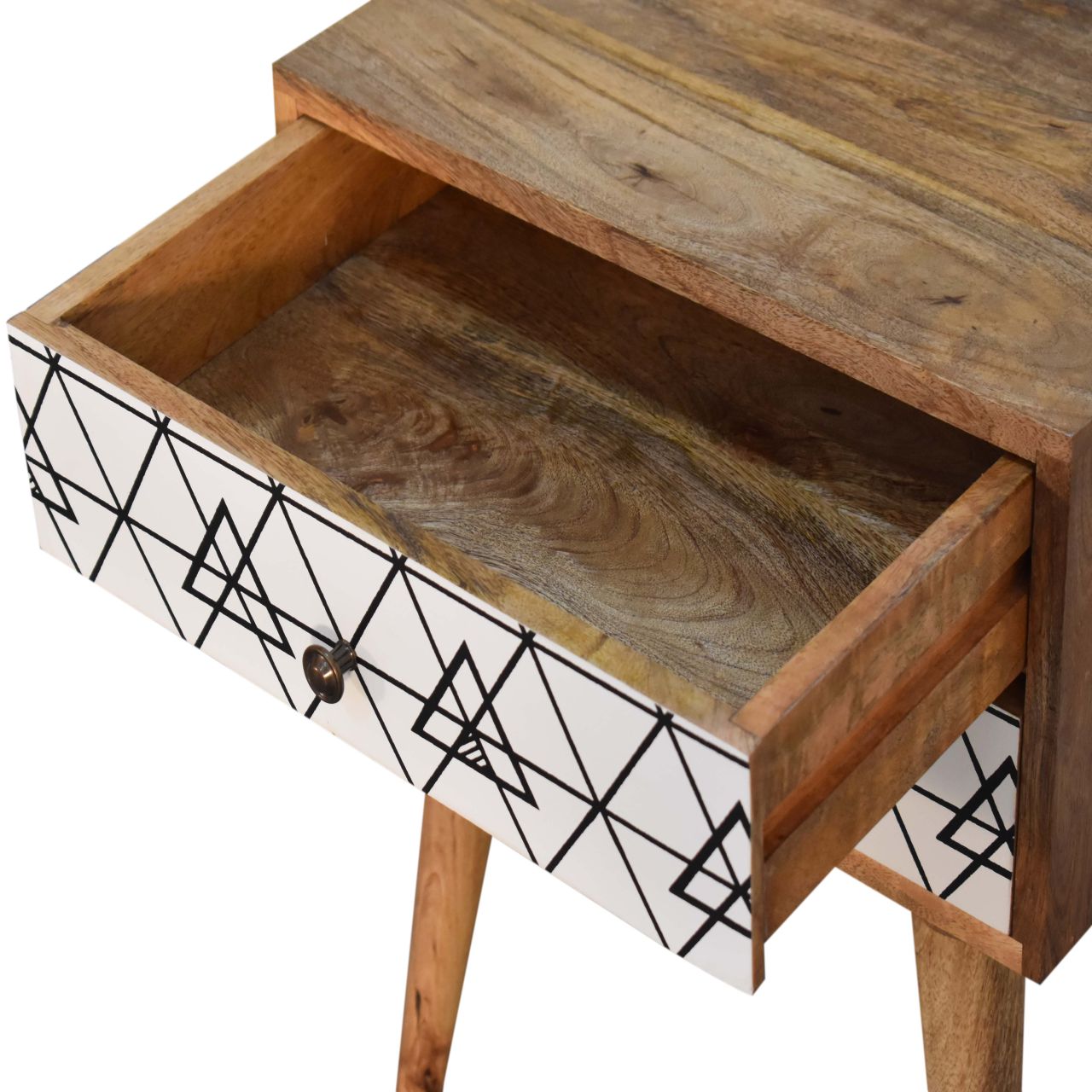 Triangular Printed Bedside Table