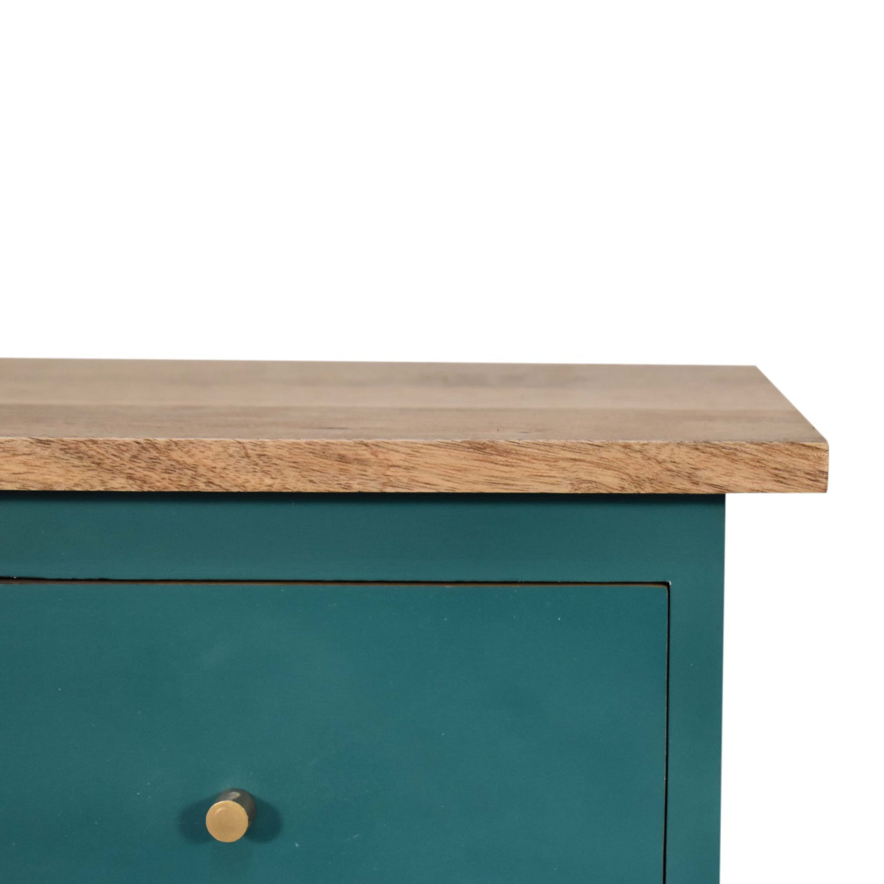 Teal Hand Painted Bedside Table