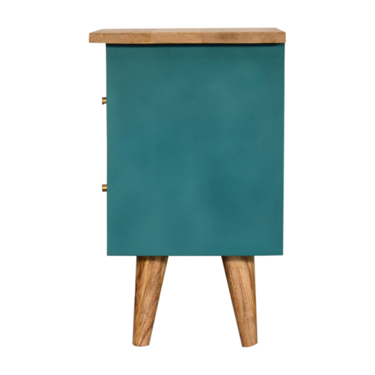Teal Hand Painted Bedside Table