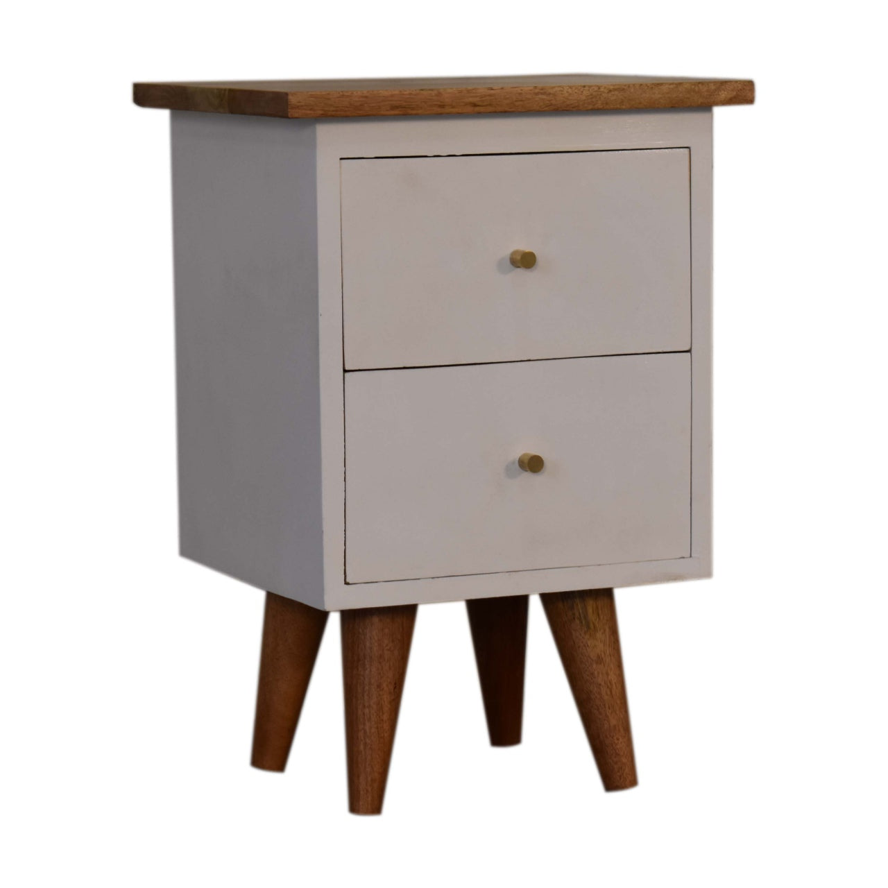 White Hand Painted Bedside Table