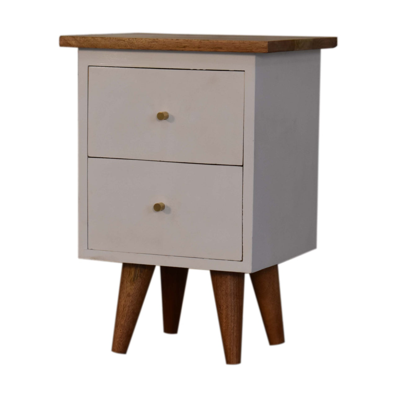 White Hand Painted Bedside Table