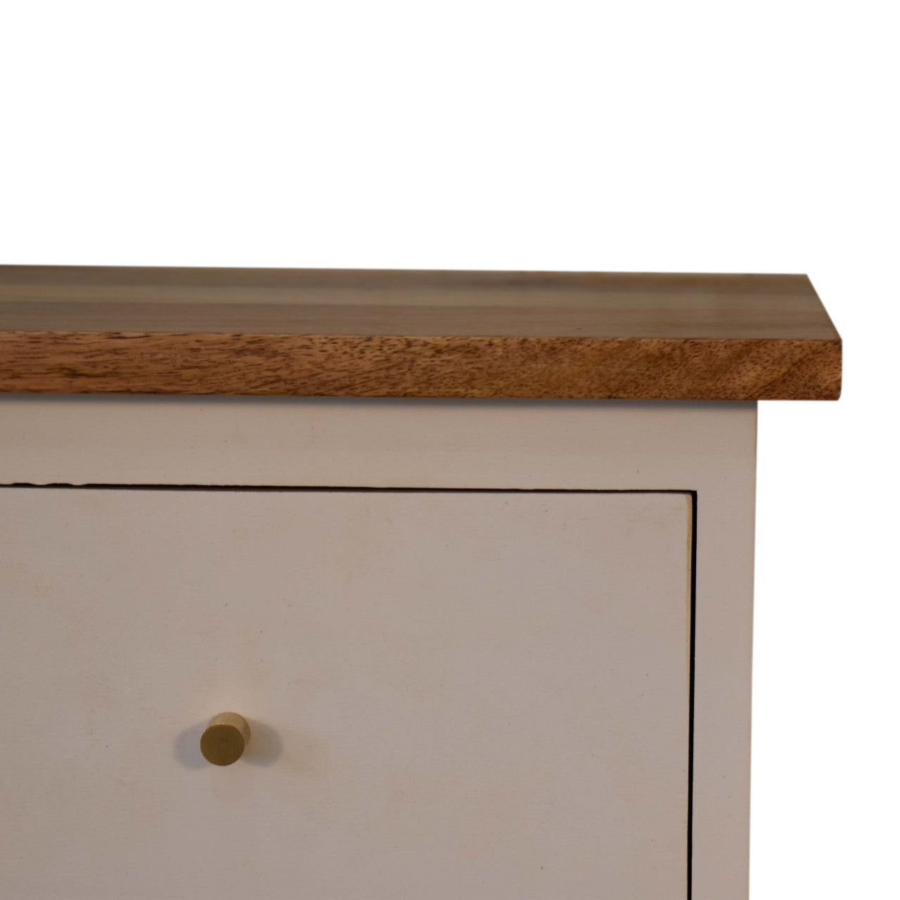 White Hand Painted Bedside Table
