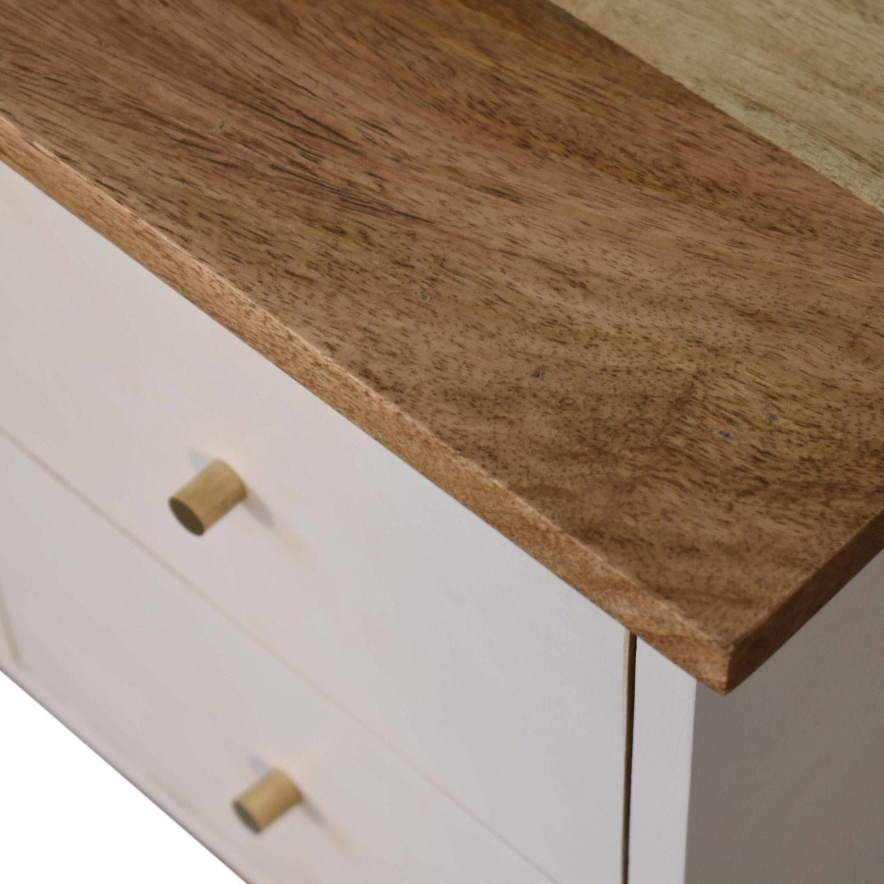 White Hand Painted Bedside Table