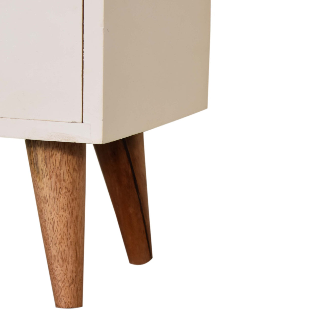 White Hand Painted Bedside Table