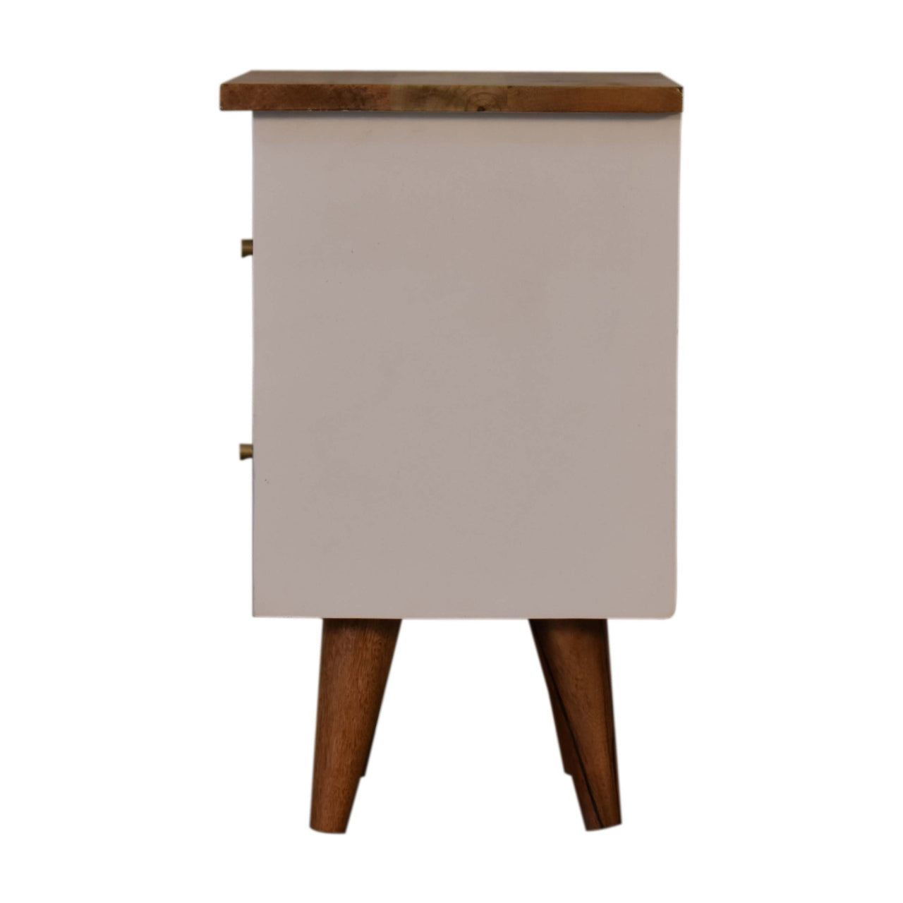 White Hand Painted Bedside Table
