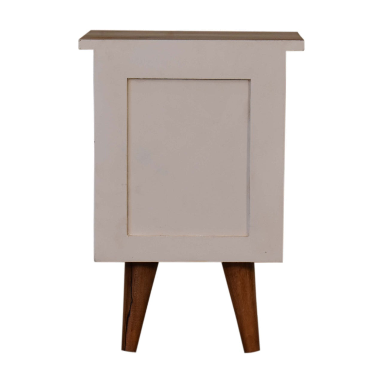 White Hand Painted Bedside Table