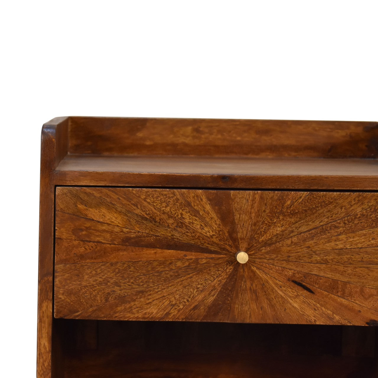 U-Chestnut Sunrise Open Bedside Table