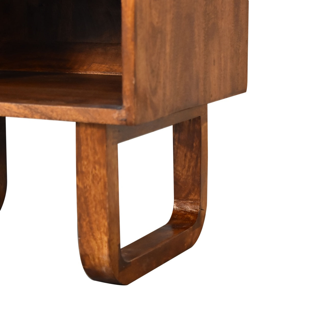 U-Chestnut Sunrise Open Bedside Table