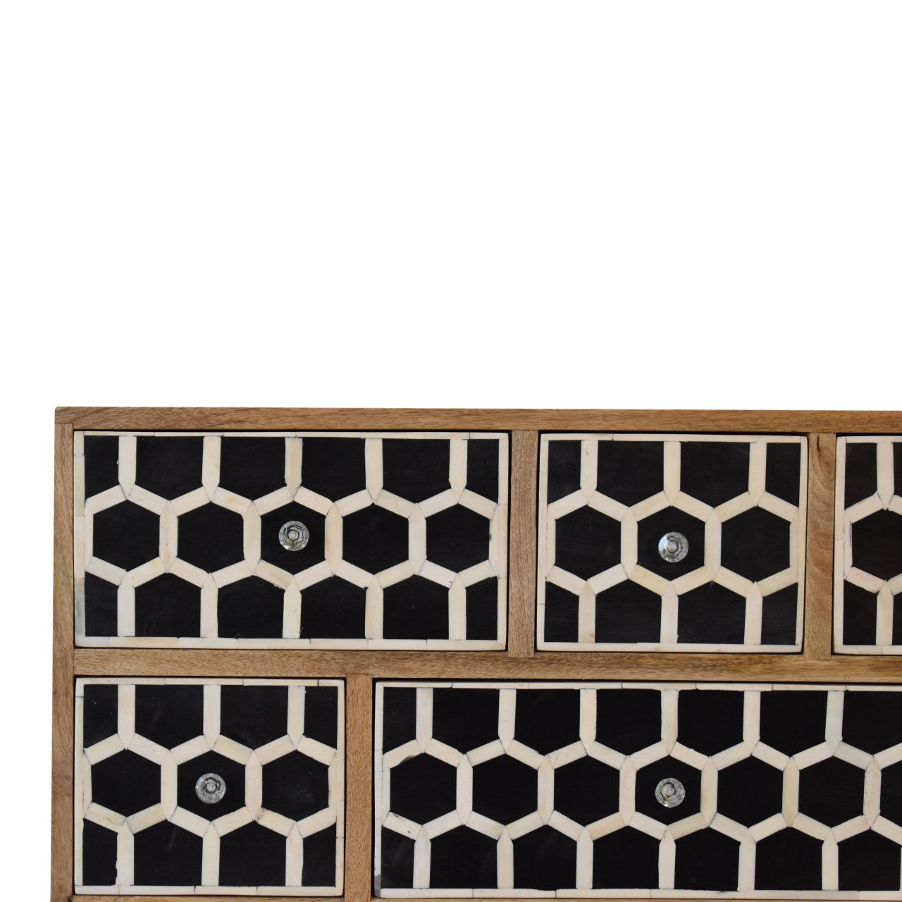 U-Shape Bone Inlay Chest of Drawers