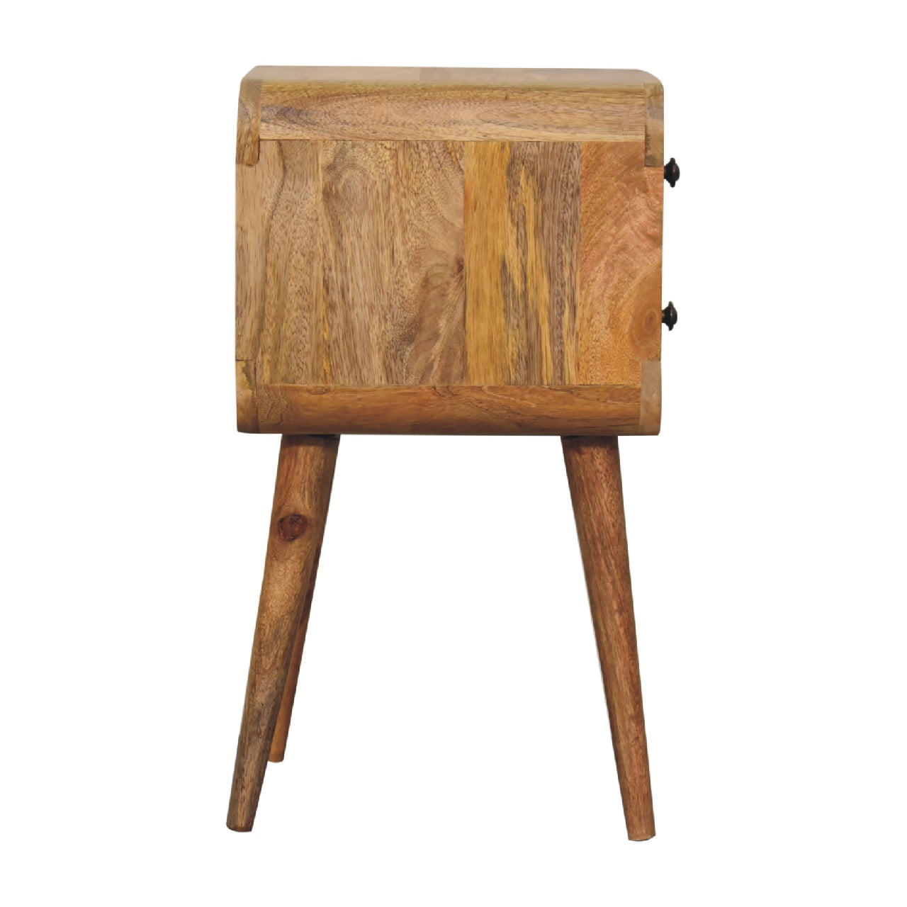 Mini Oak-ish Curved Bedside Table