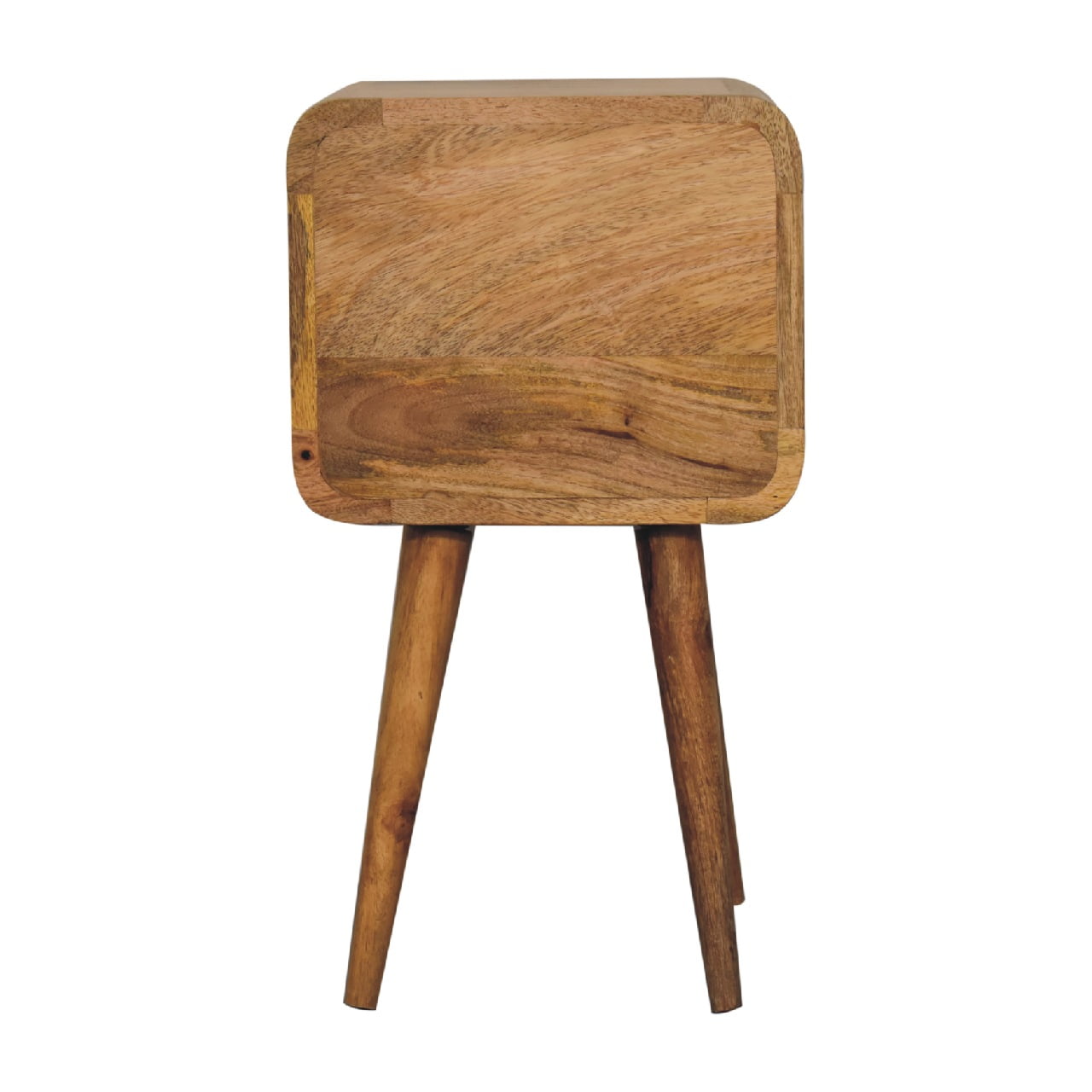 Mini Oak-ish Curved Bedside Table