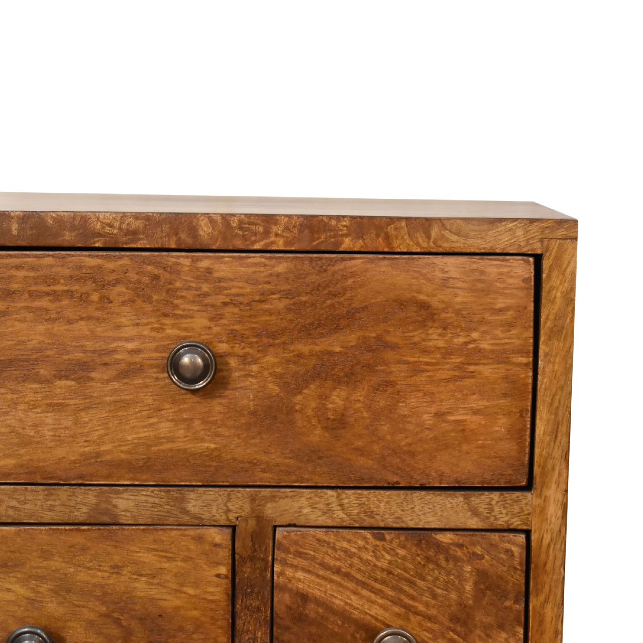 4 Drawer Multi Chestnut Bedside Table