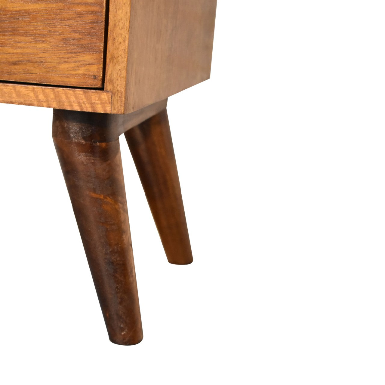 4 Drawer Multi Chestnut Bedside Table