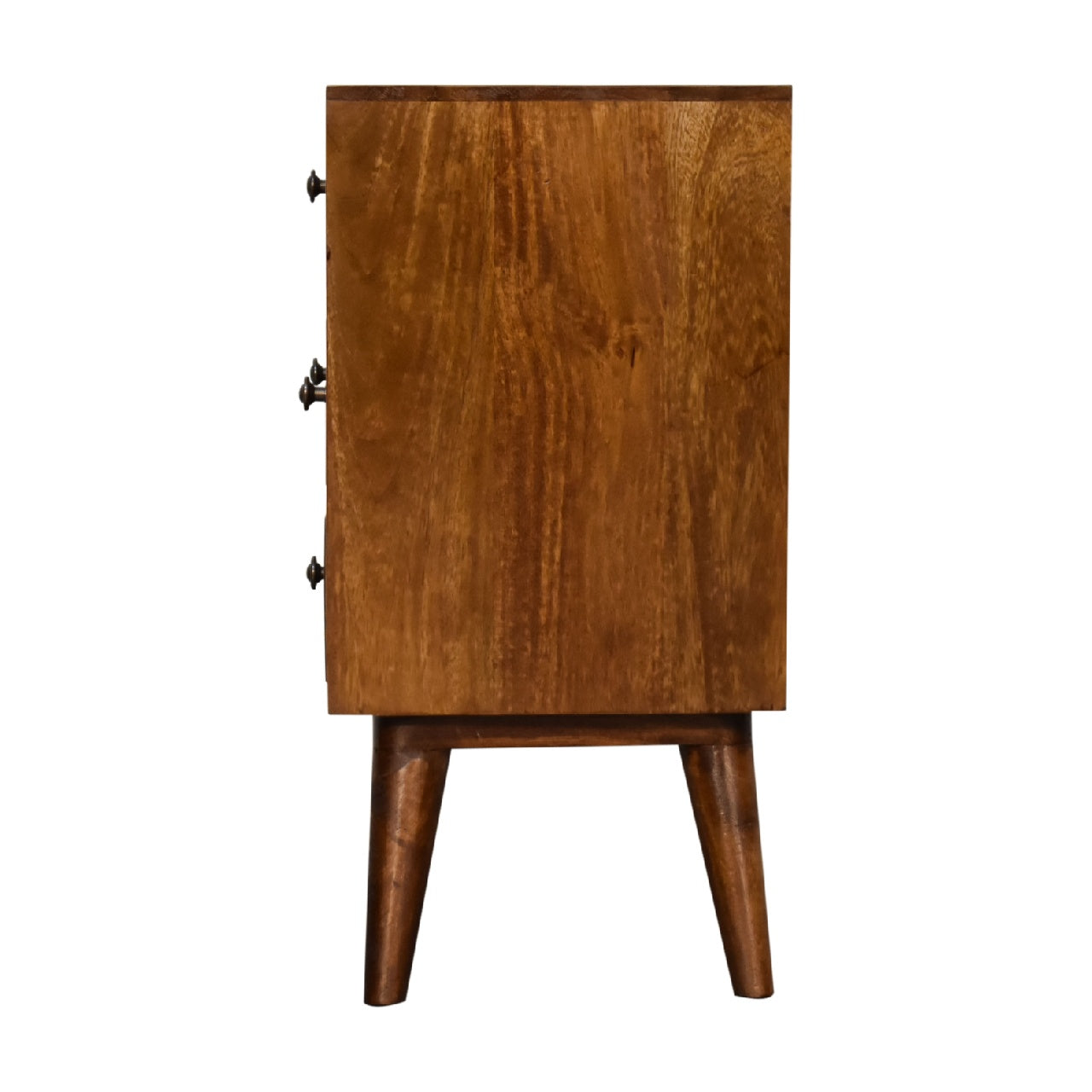 4 Drawer Multi Chestnut Bedside Table