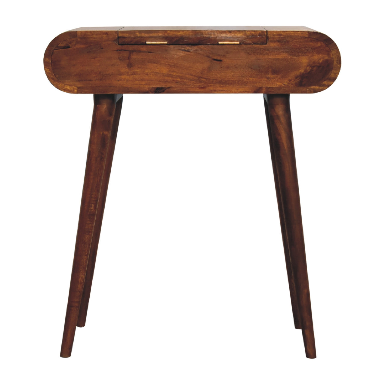 Mini Round Chestnut Fold Dressing Table