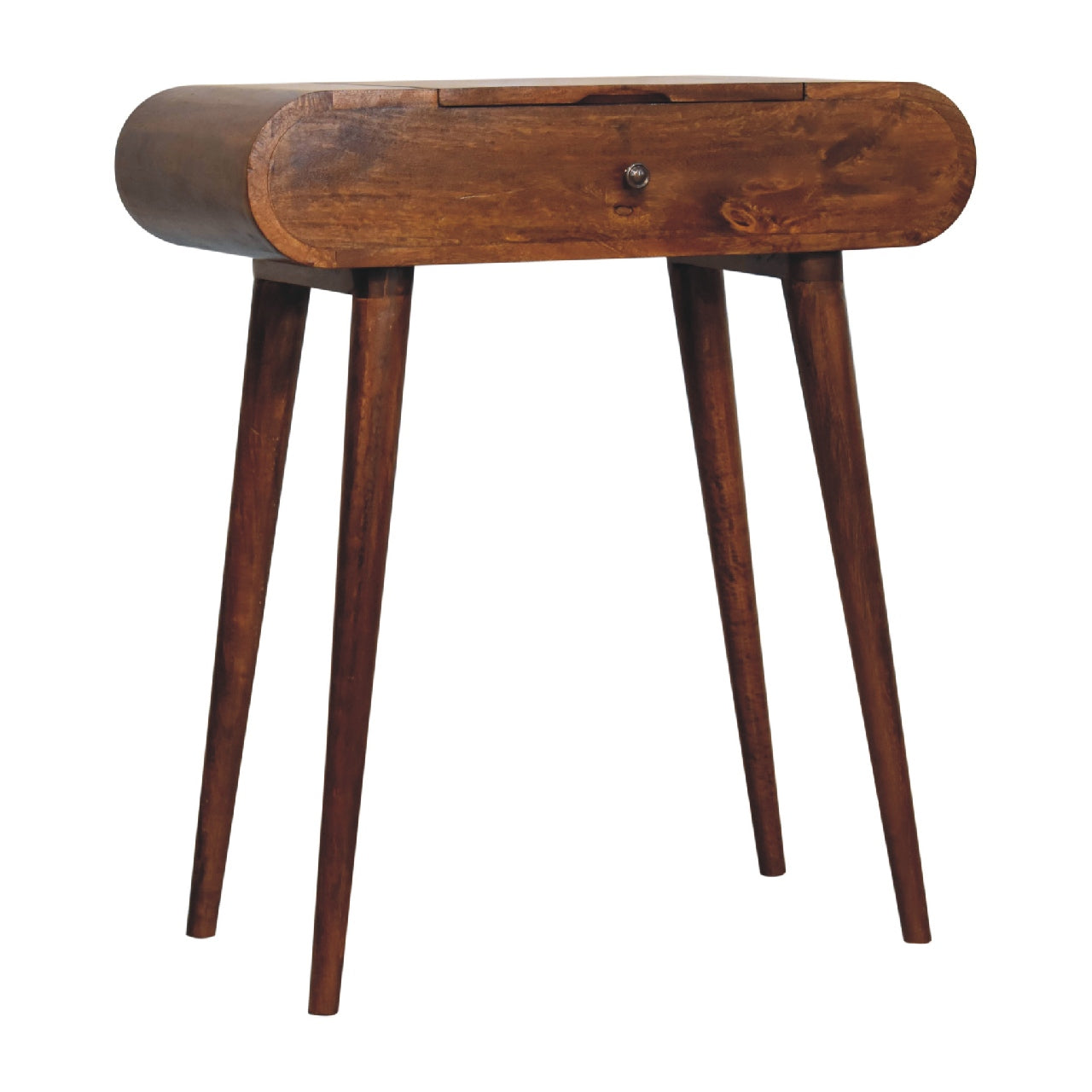Mini Round Chestnut Fold Dressing Table