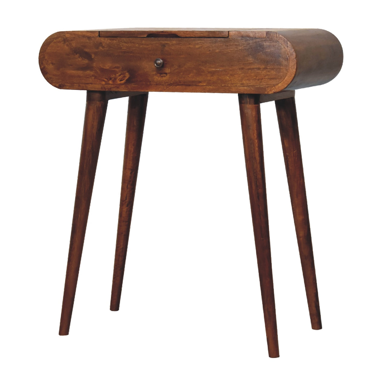 Mini Round Chestnut Fold Dressing Table