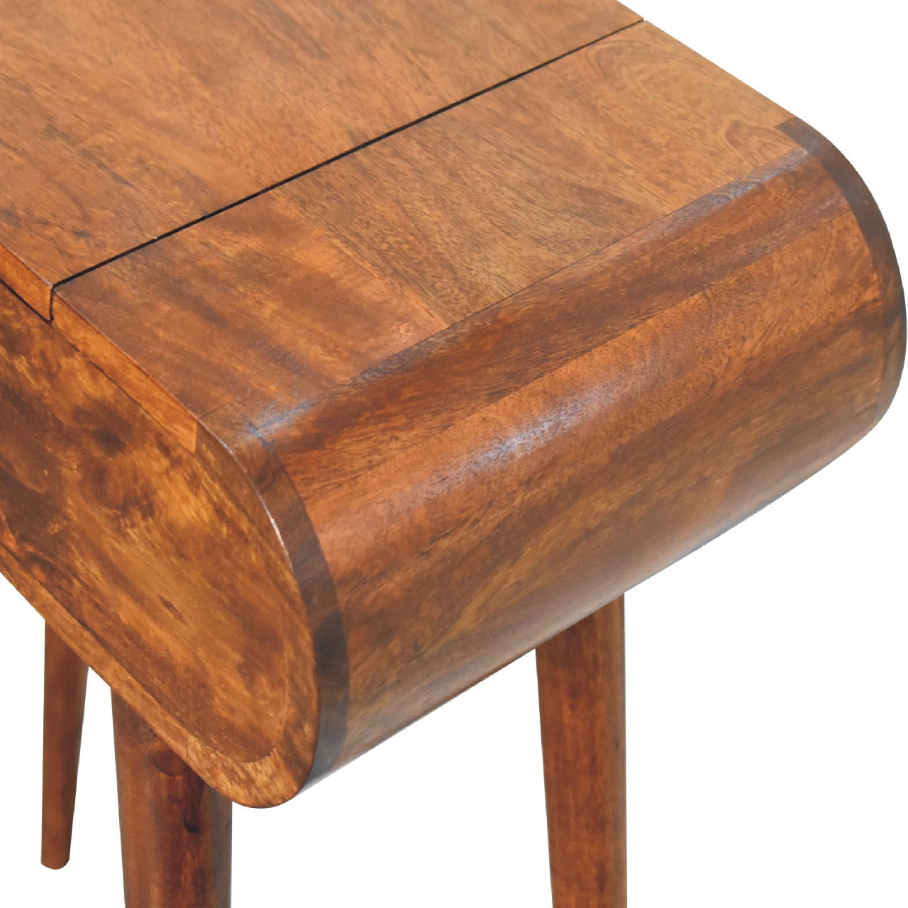 Mini Round Chestnut Fold Dressing Table