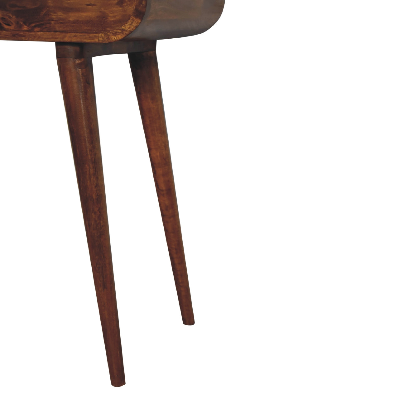 Mini Round Chestnut Fold Dressing Table