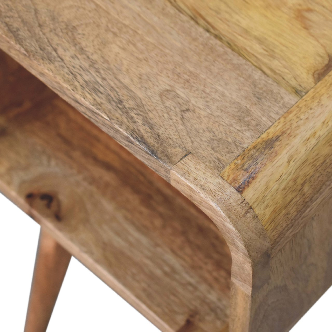 Mini Curved Open Bedside Table