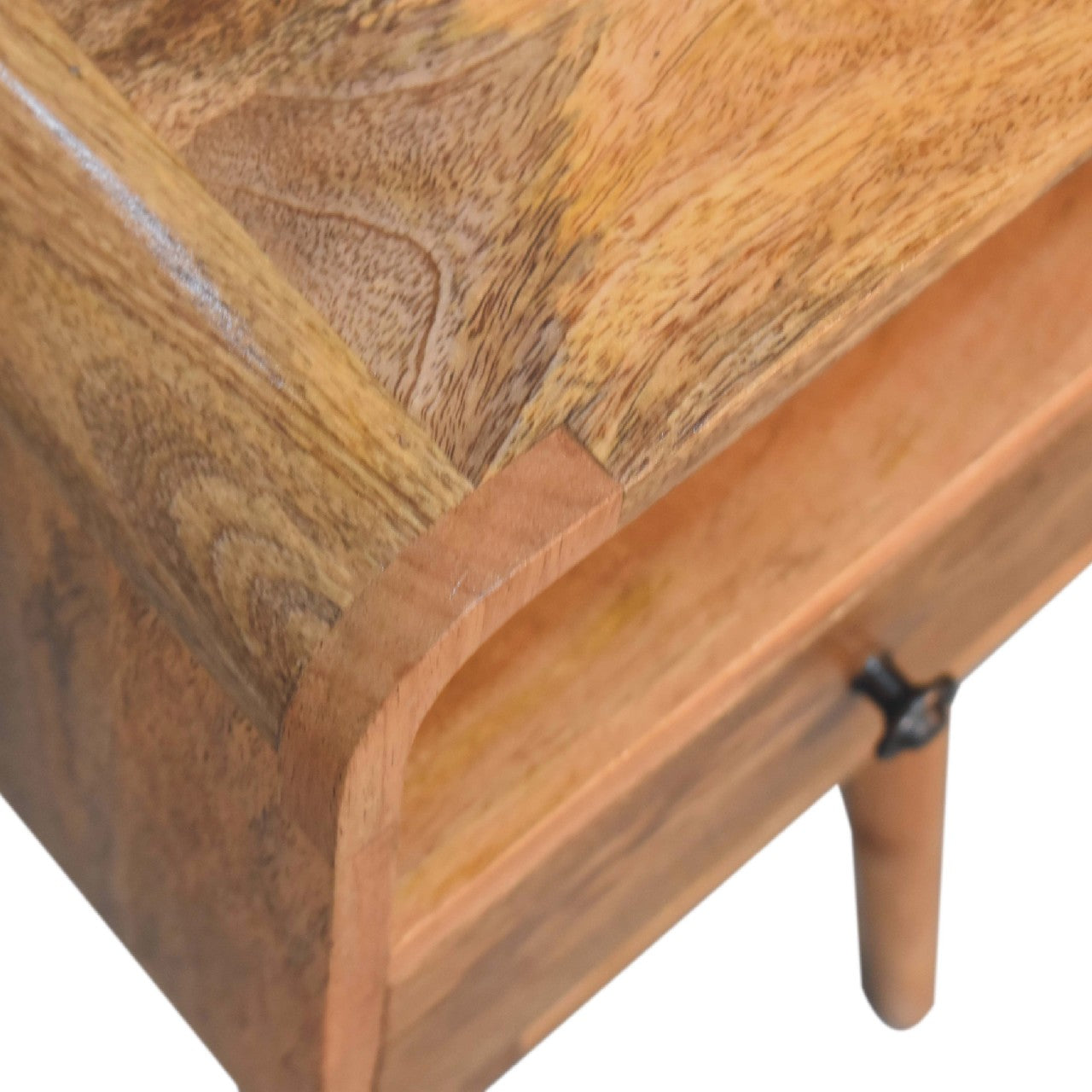 Mini Oak-ish Curve Open Bedside Table