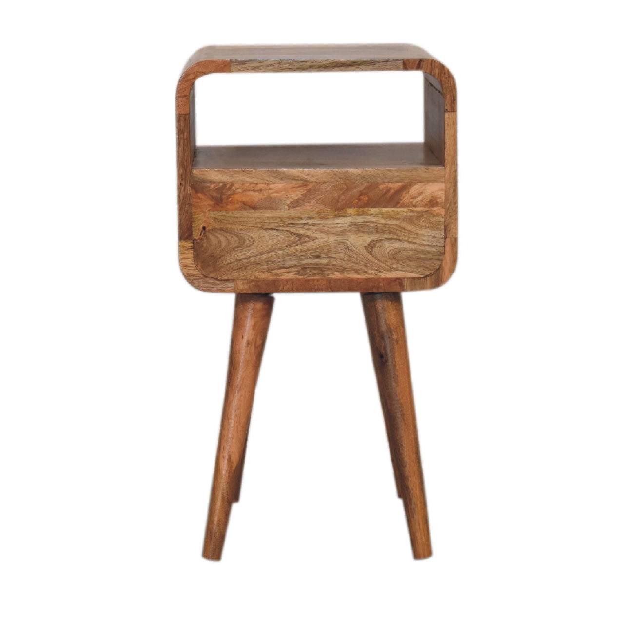 Mini Oak-ish Curve Open Bedside Table