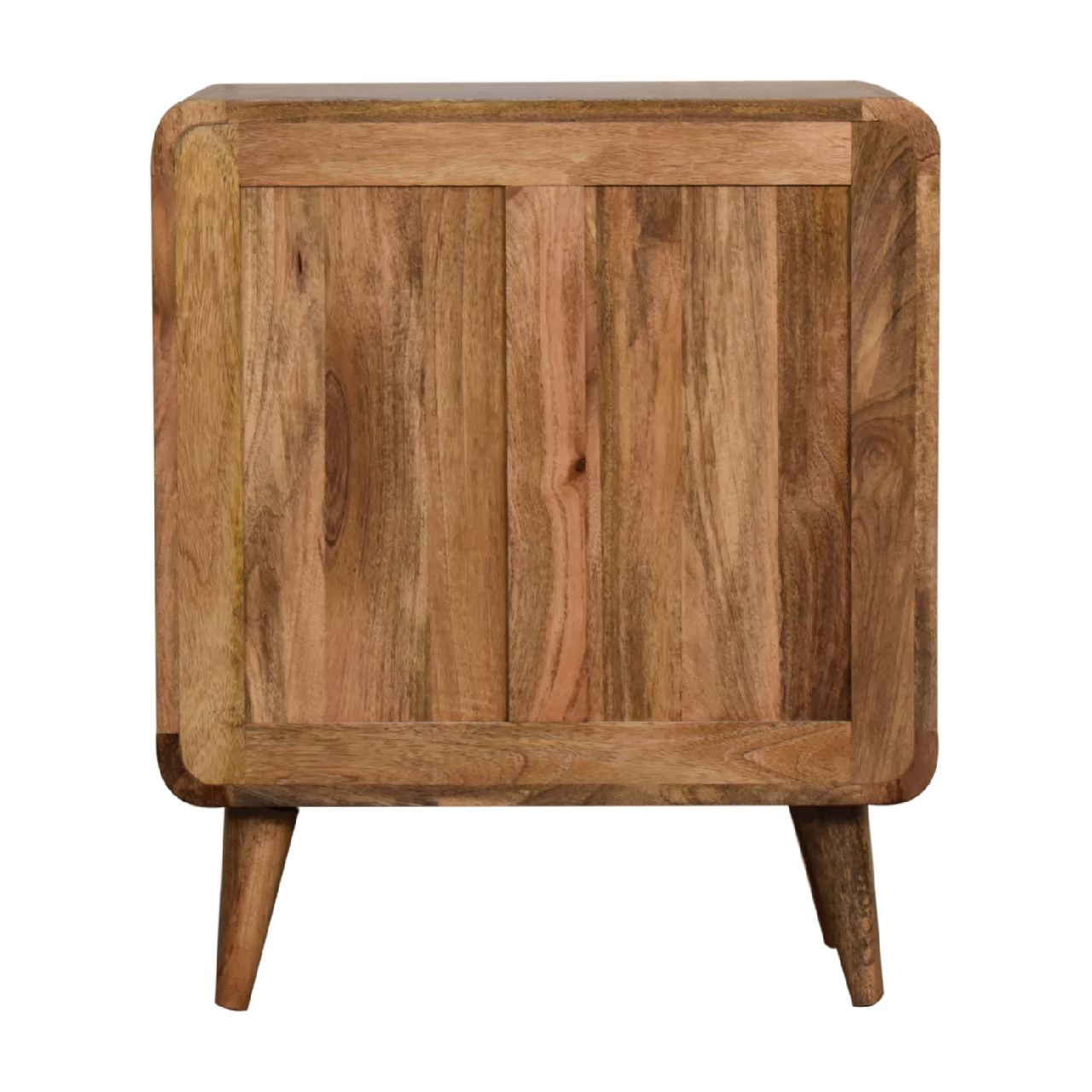 Mini Curved Oak-ish Chest Of Drawers