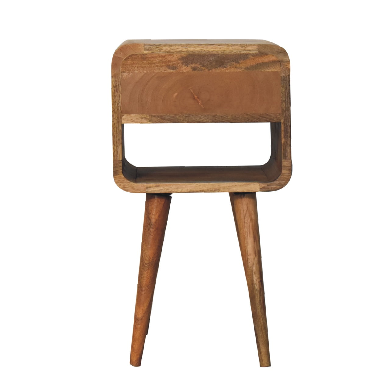 Mini Oak-ish Curve Lower Bedside Table