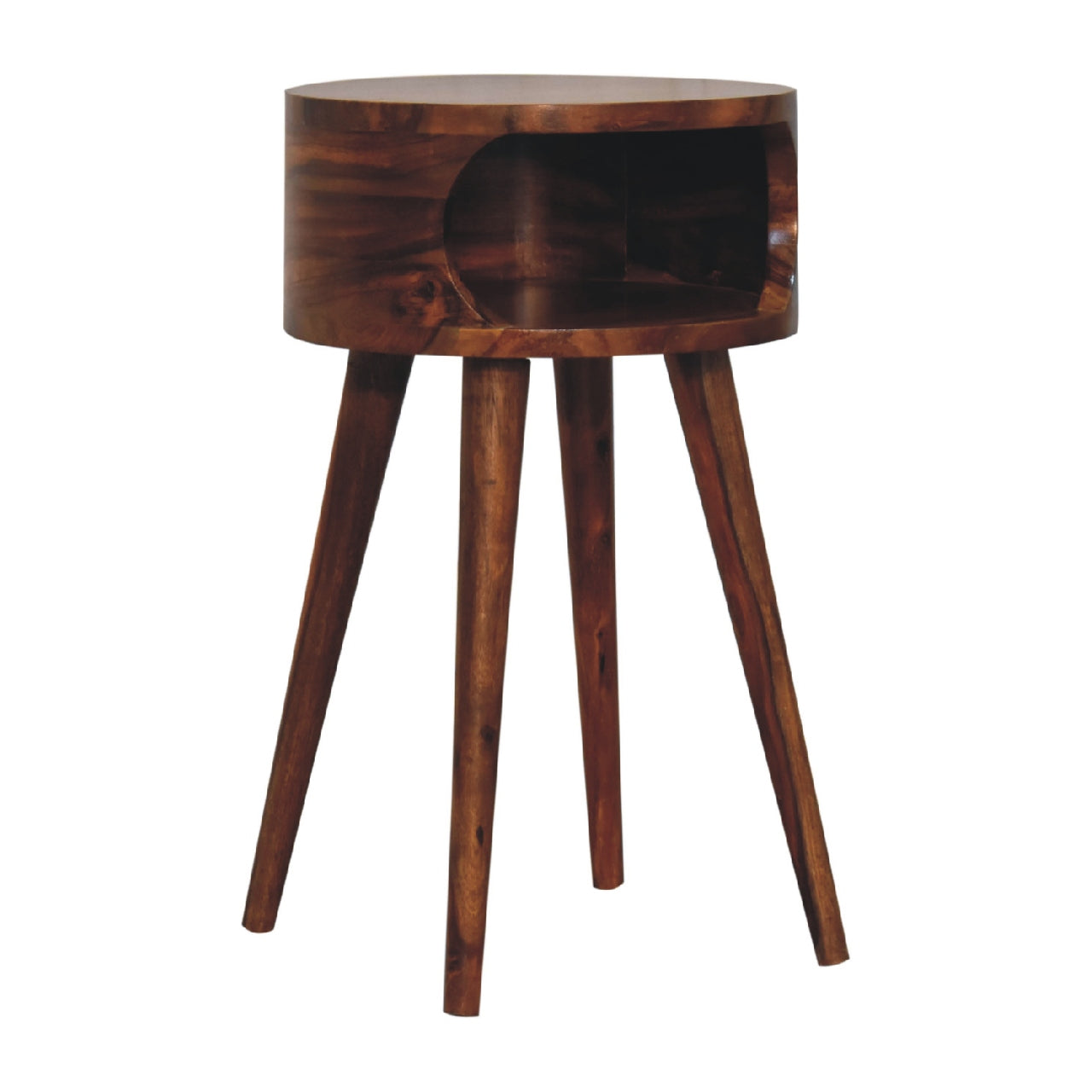 Alina Open Honey Bedside Table