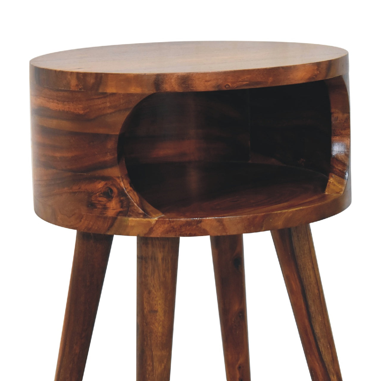 Alina Open Honey Bedside Table