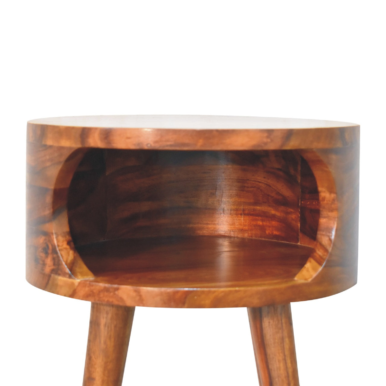 Alina Open Honey Bedside Table