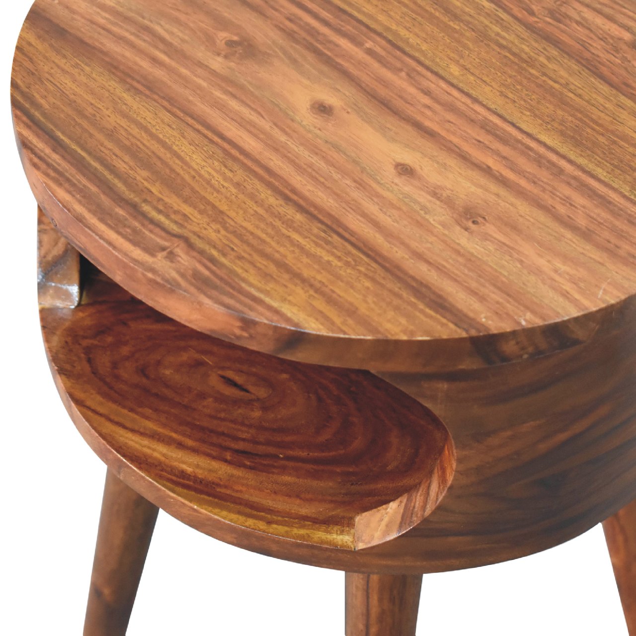 Alina Open Honey Bedside Table