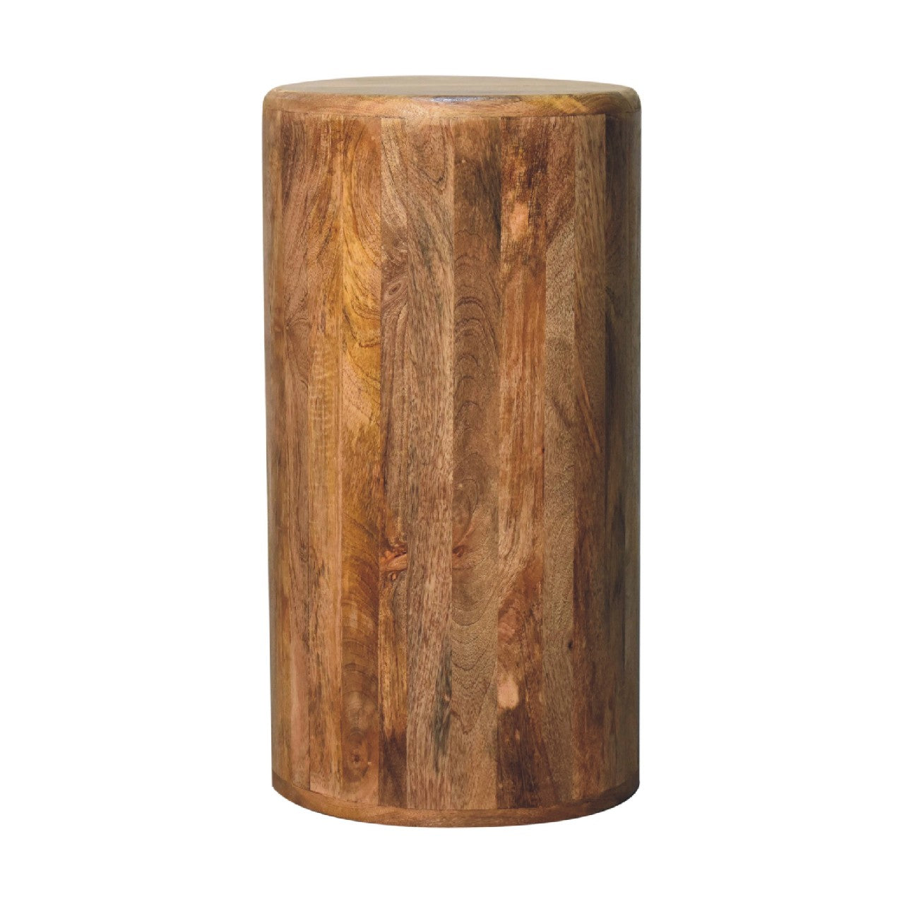 Oak-ish Drum Chest Of Drawers