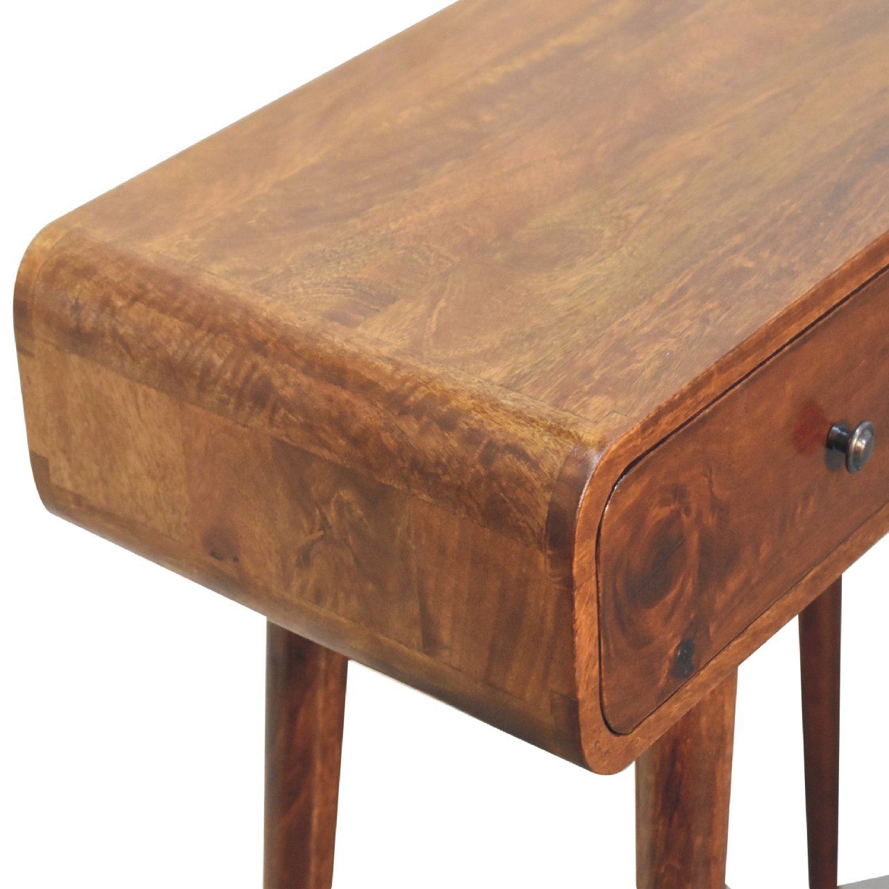 Chestnut Curved Console Table