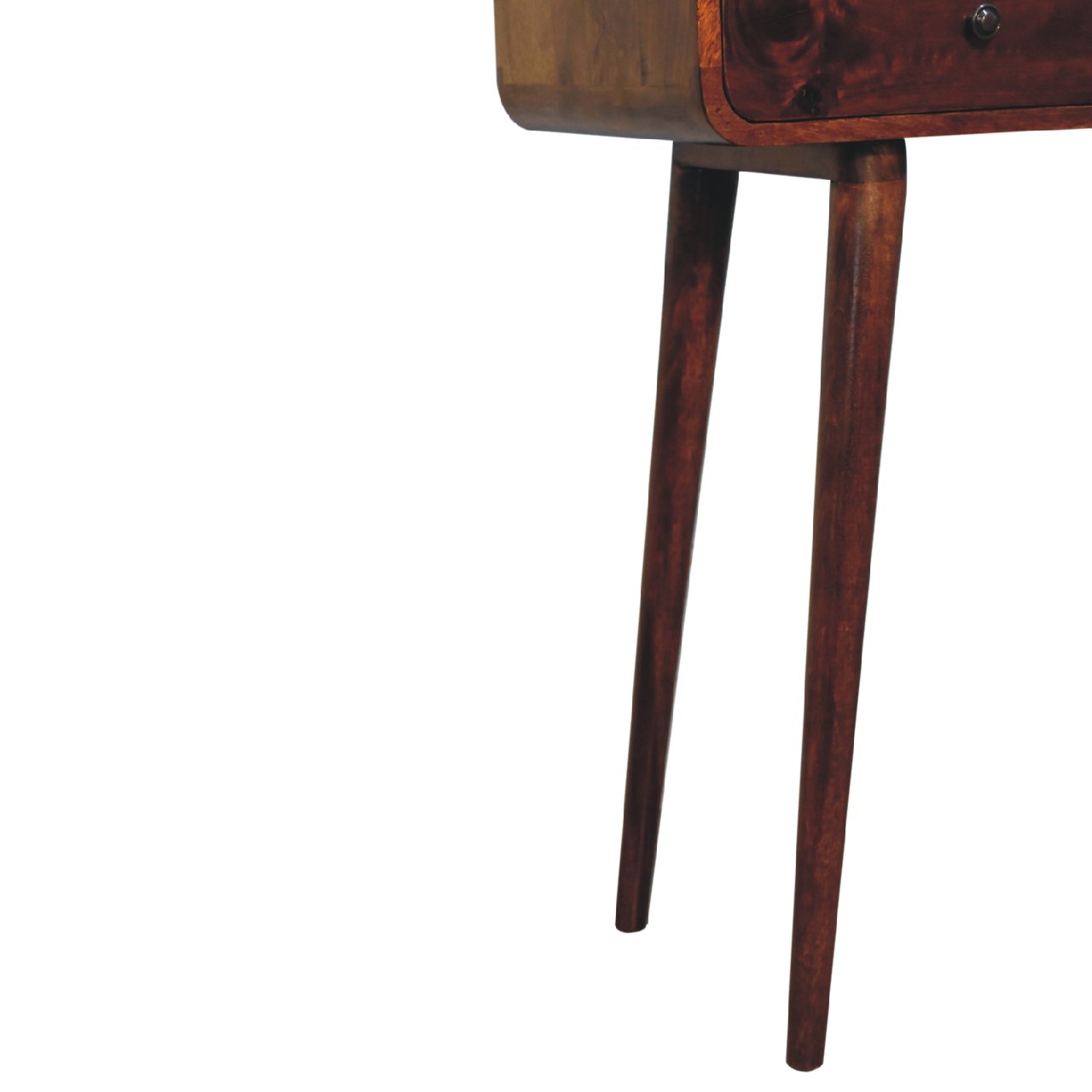 Chestnut Curved Console Table