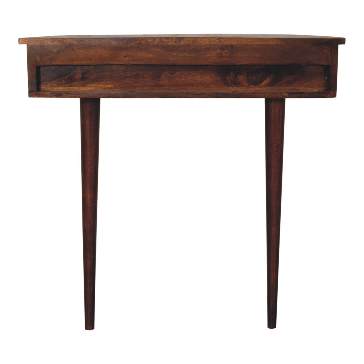 Backless Mounted Chestnut Console Table