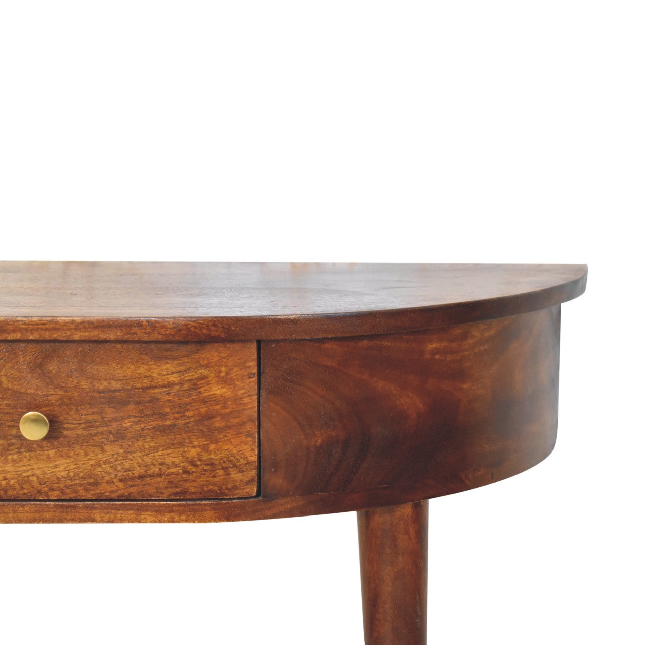 Backless Mounted Chestnut Console Table