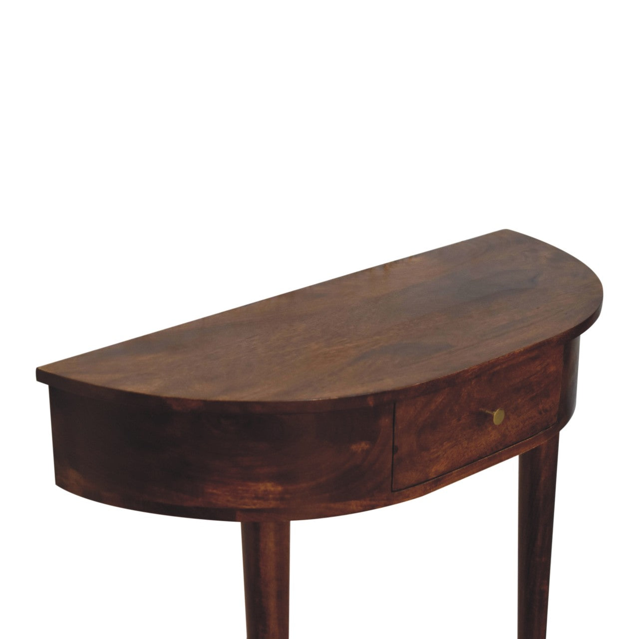 Backless Mounted Chestnut Console Table