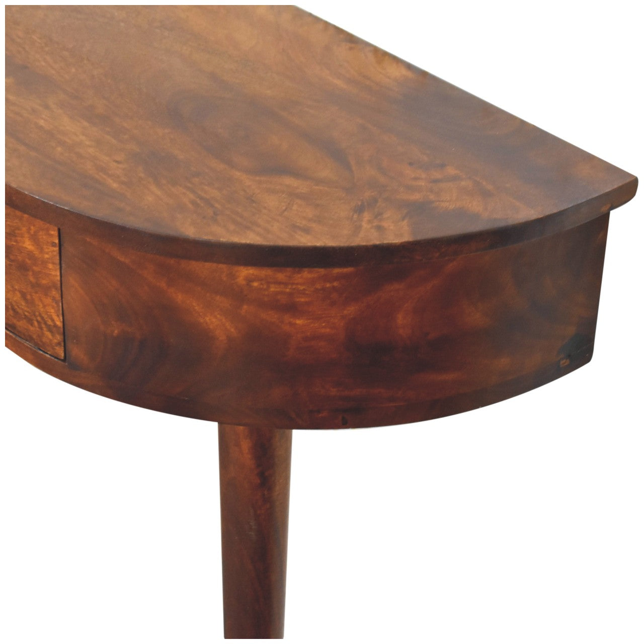 Backless Mounted Chestnut Console Table